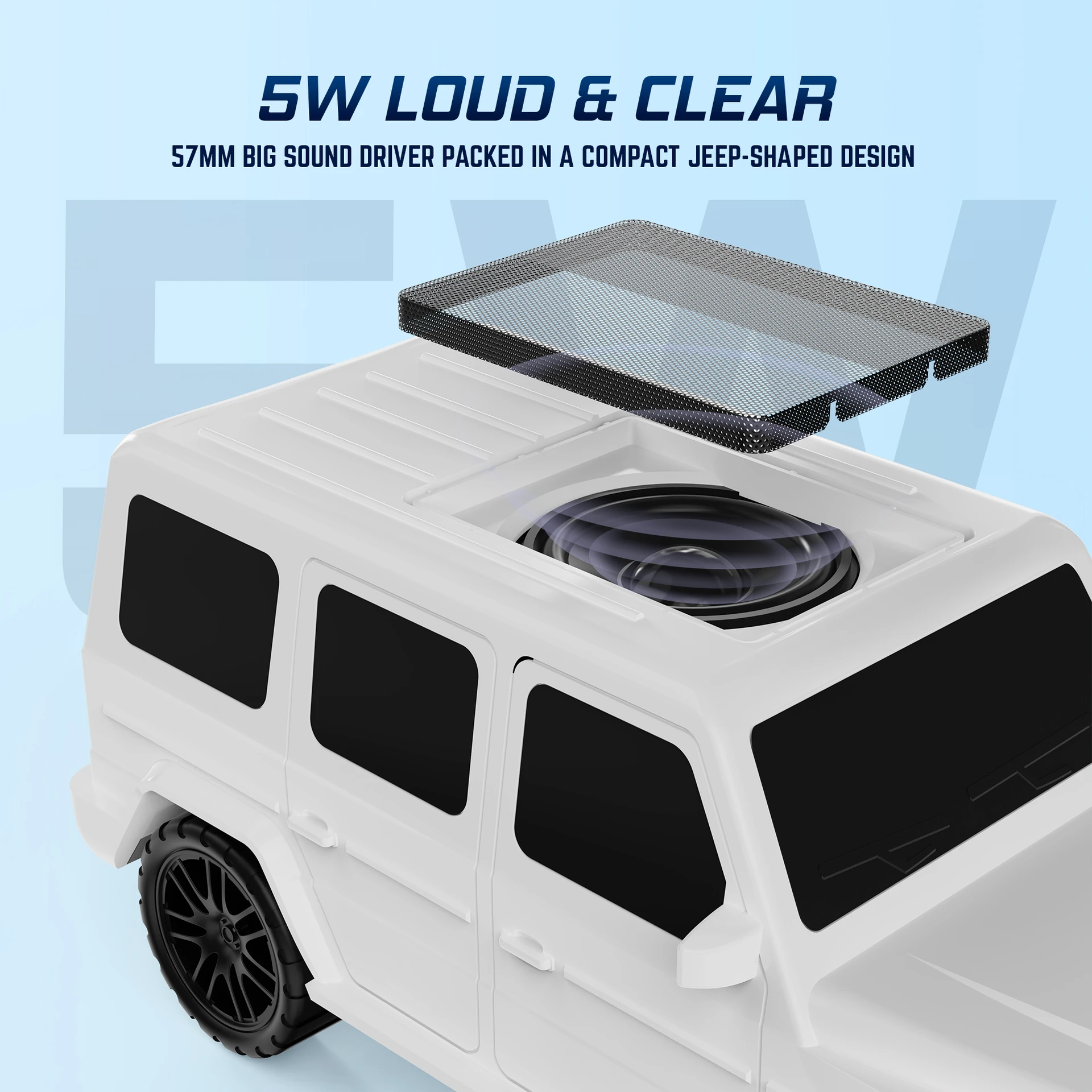 RGB Lights Car Design Speaker 5 W Bluetooth Speaker