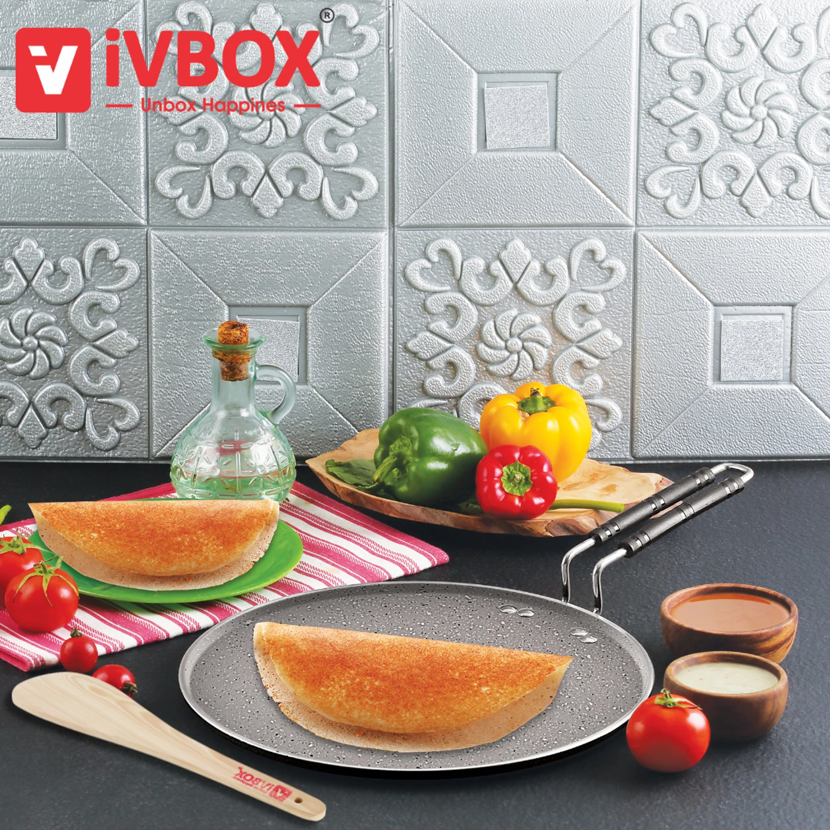 Ivbox Rio Marble Base 300Mm Multi Purpose Tawa h4