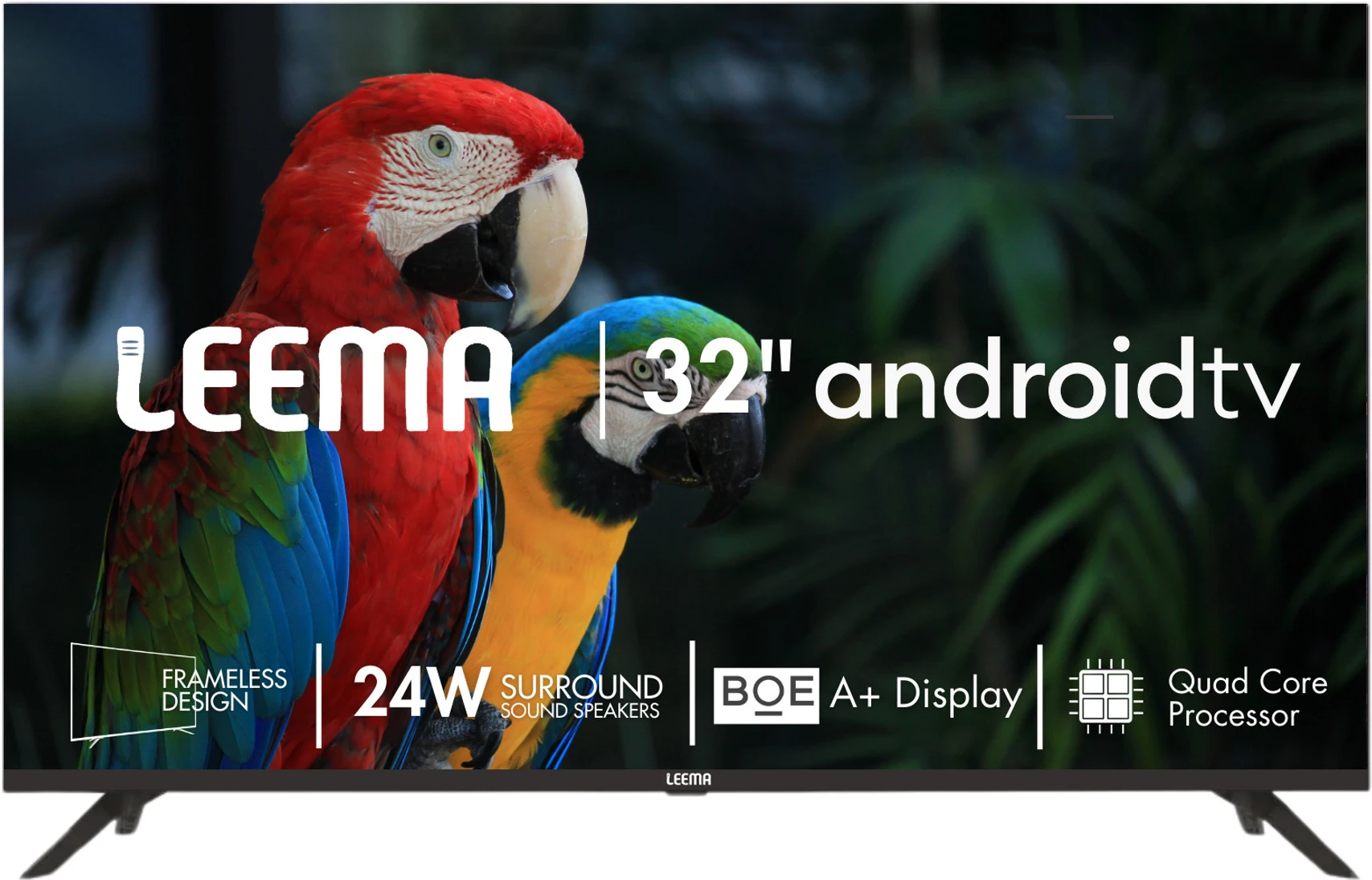Leema 80 Cm 32 Inch Hd Ready Led Smart Android Tv Wall Mount e3