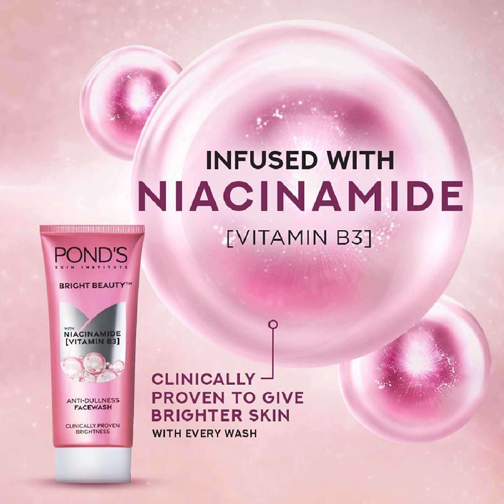 POND's Bright Beauty With Niacinamide Vitamin B3 For Anti Dullness Face Wash