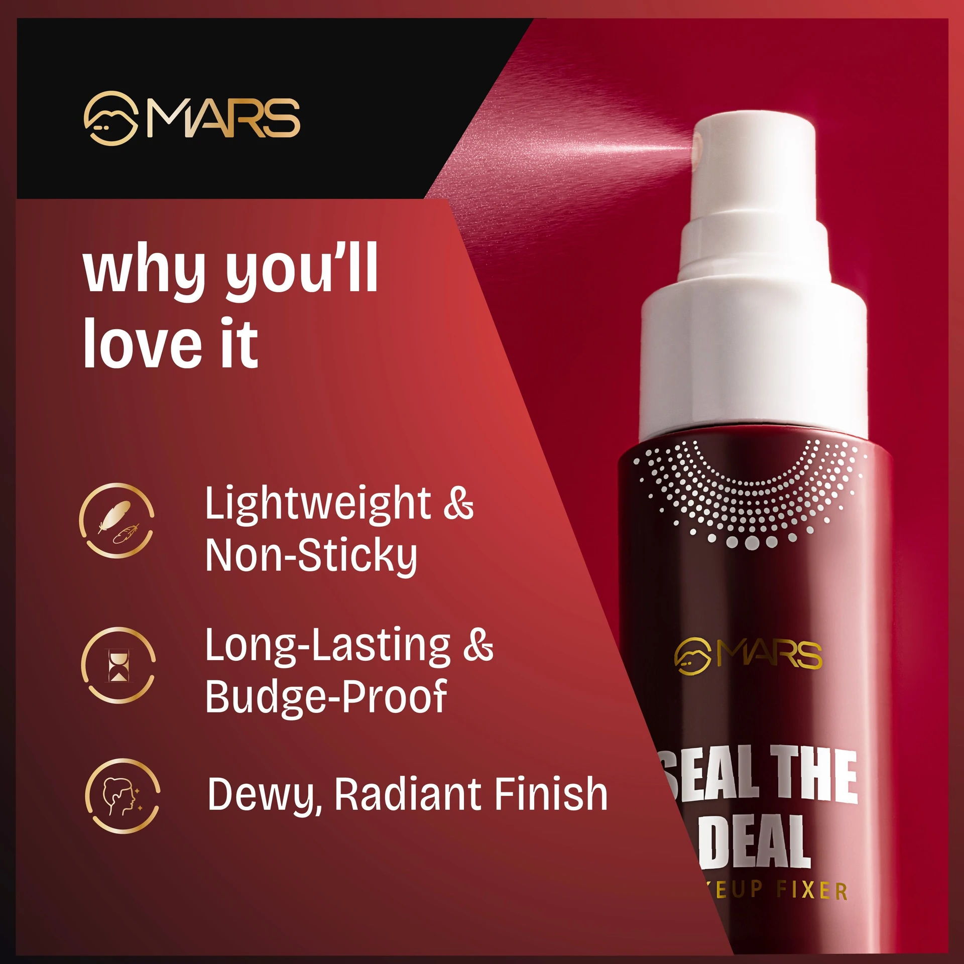 MARS Long Lasting Budge Proof Oil Free Makeup fixer Seal The Deal Primer