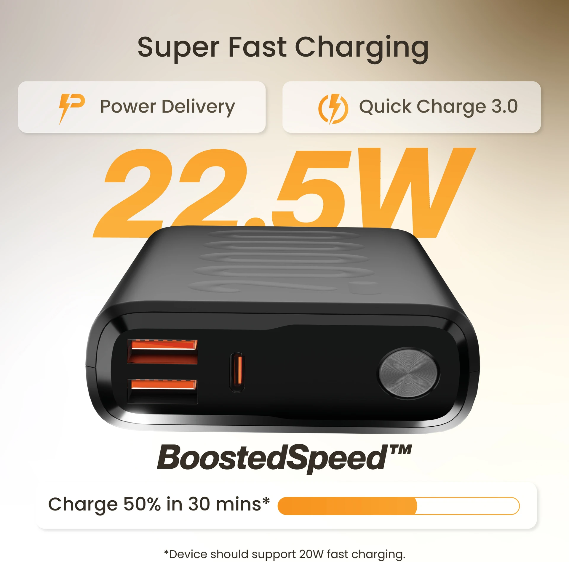 20000 mAh 22.5 W Power Bank