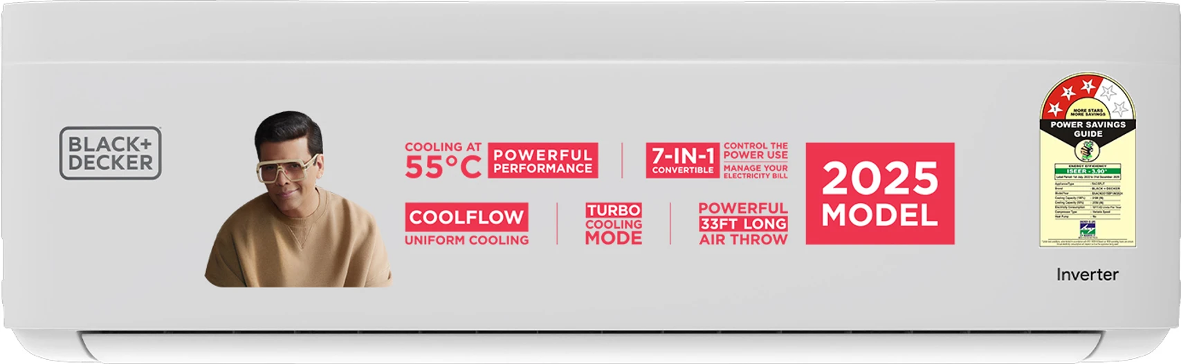 Black Decker 2024 Model 1 5 Ton 3 Star Split Inverter Ac e36