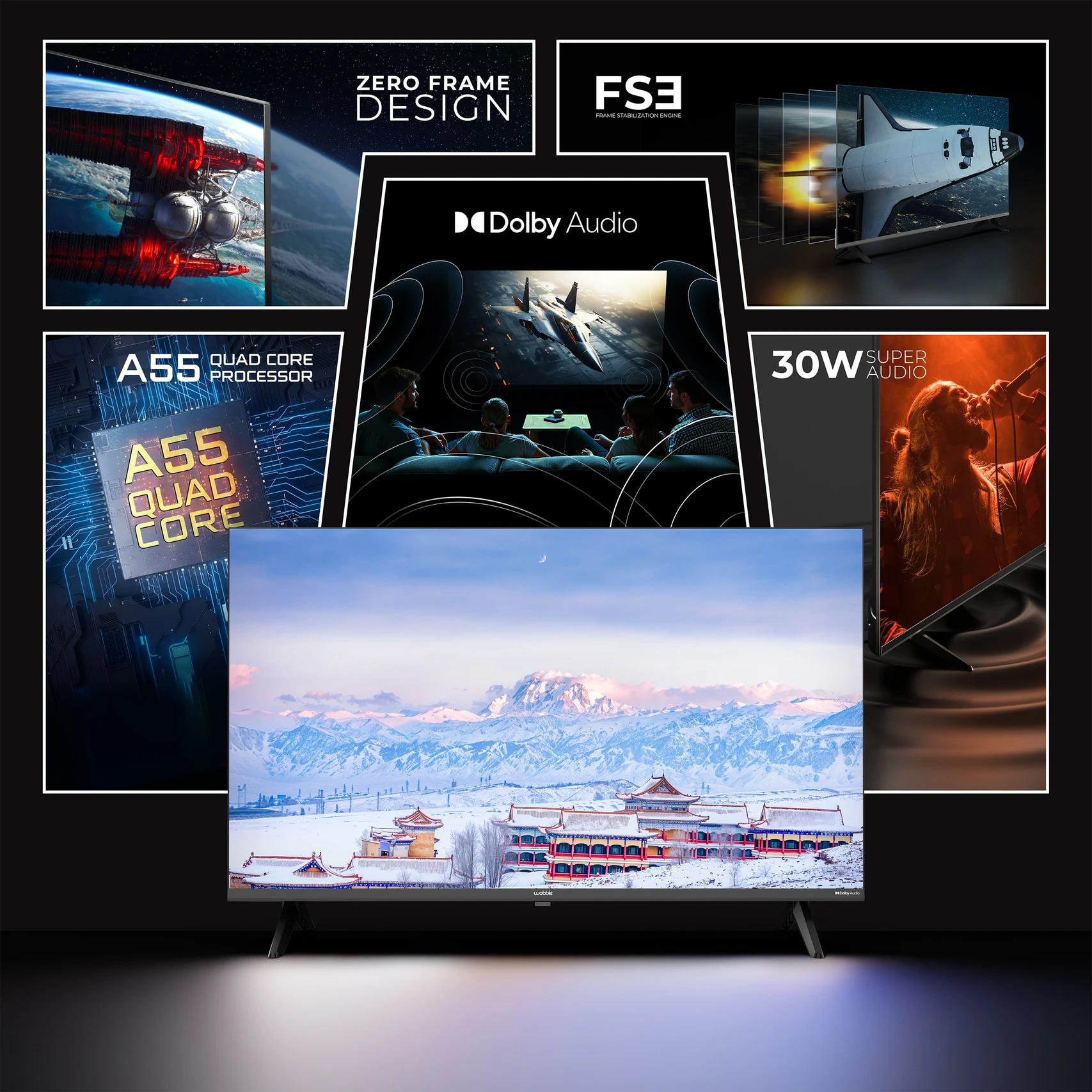 Wobble K Series 80 Cm 32 Inch Hd Ready Led Smart Google Tv e10