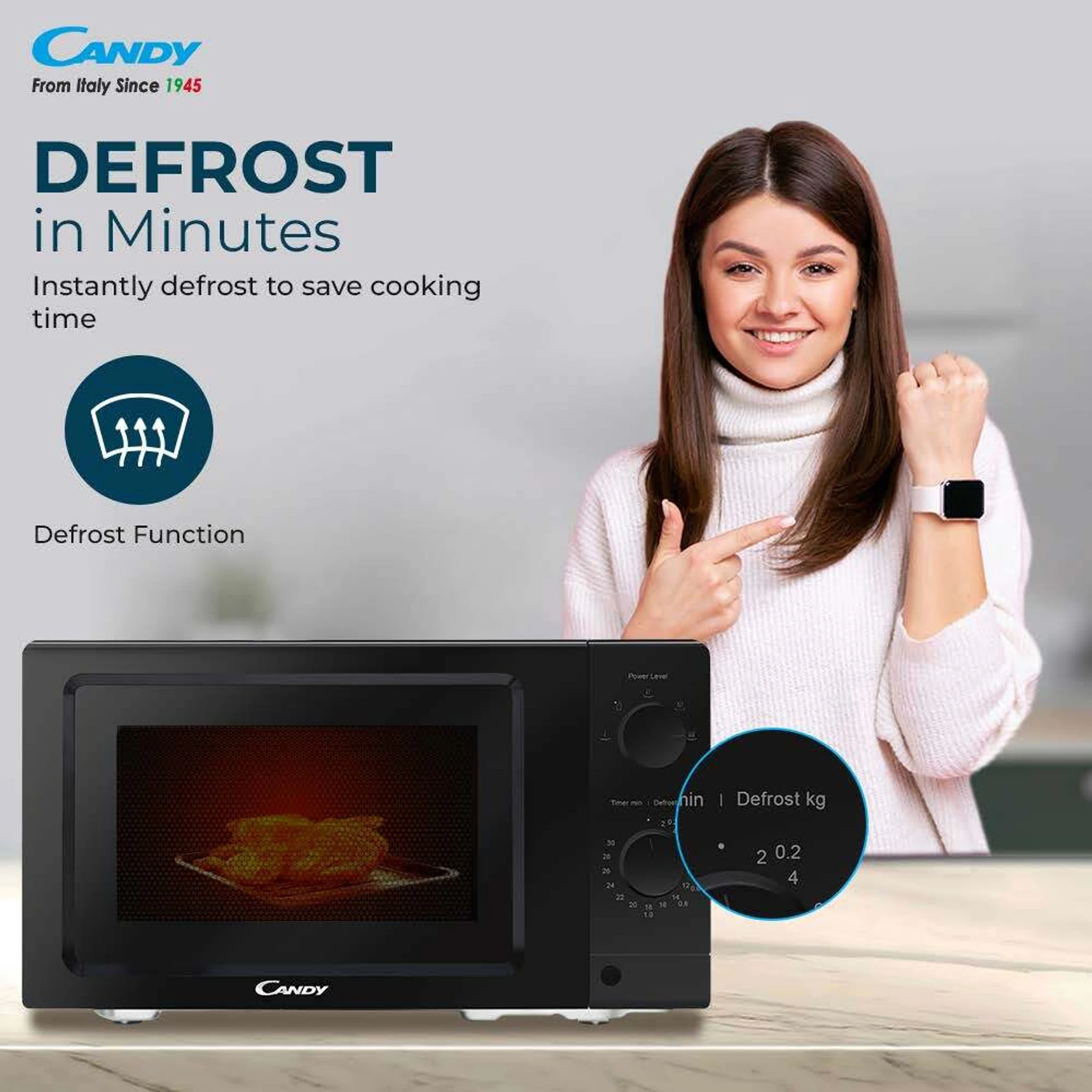 Candy 19 L Inverter Technology Microwave e63