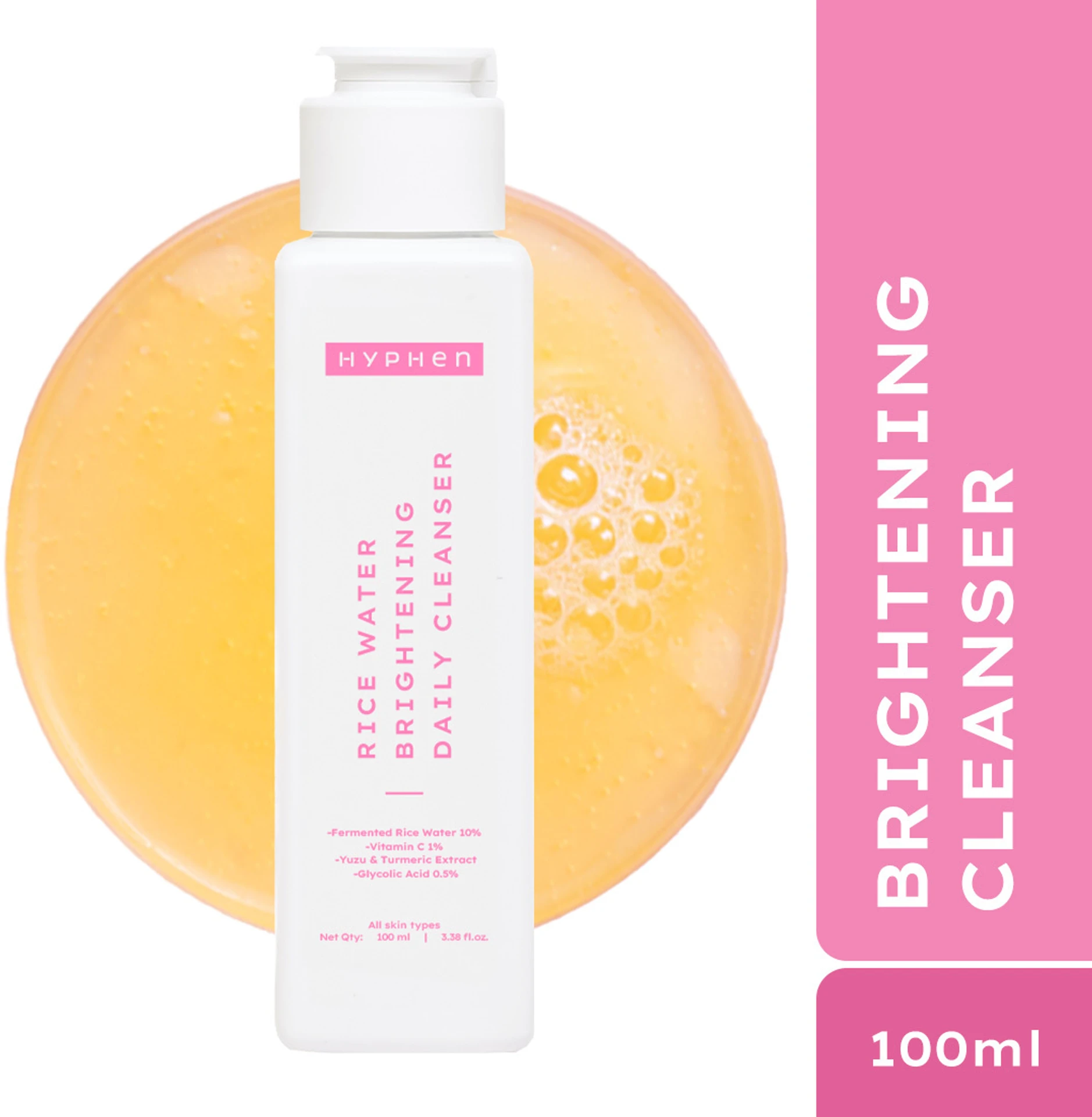 HYPHEN Rice Water Brightening Daily Cleanser Face Wash