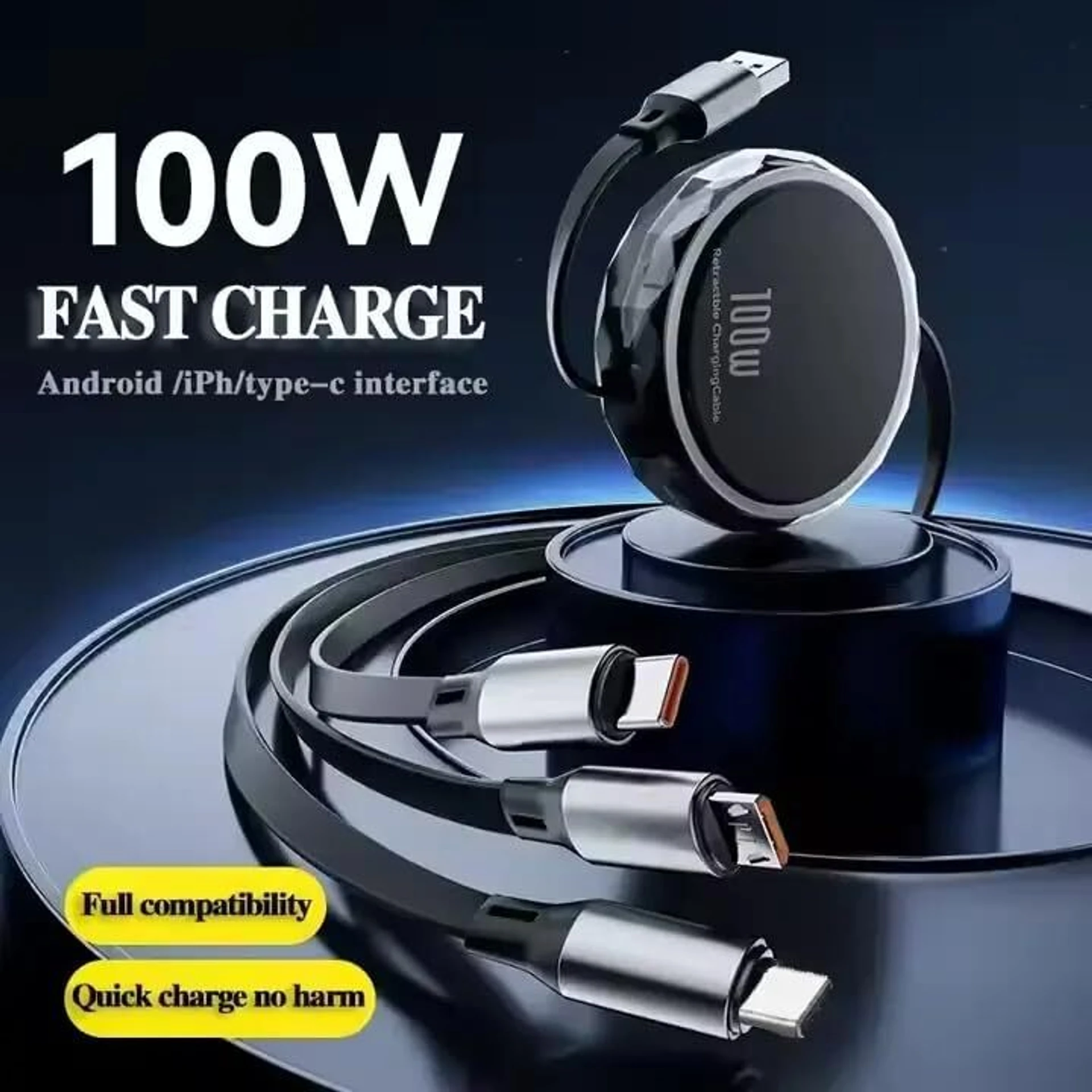 3-in-1 Cable 3 A 1.2 m 100W