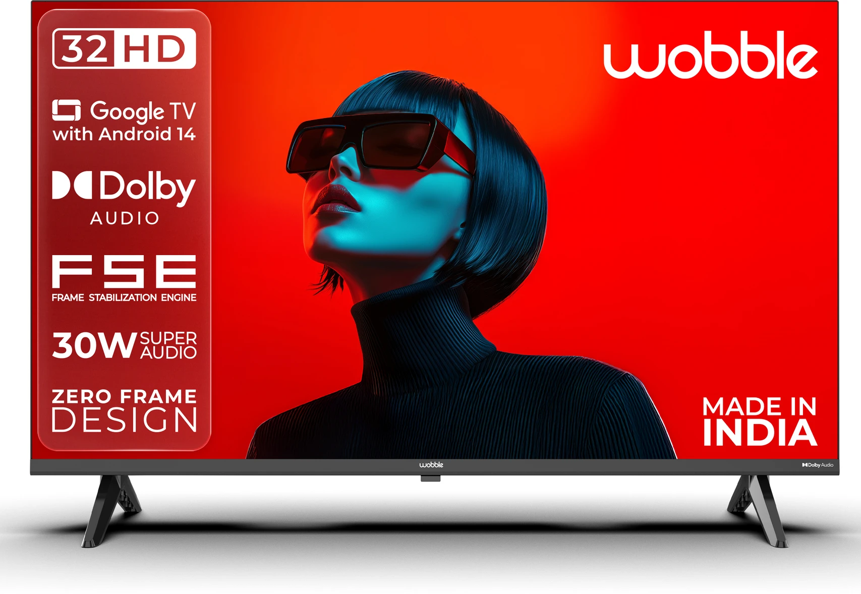 Wobble K Series 80 Cm 32 Inch Hd Ready Led Smart Google Tv e10