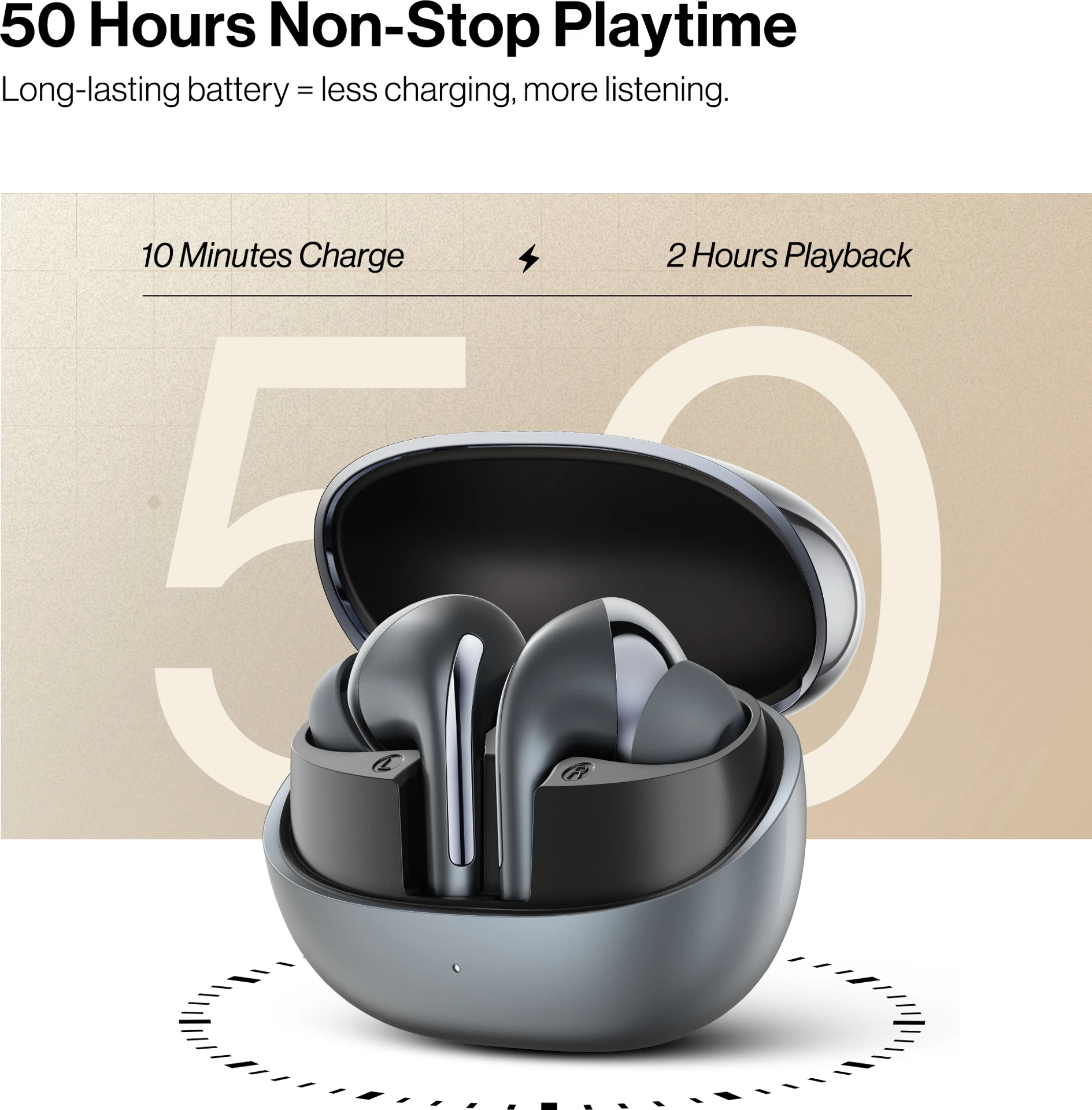 Low Latency Bluetooth Headset (Cyber Grey, True Wireless)