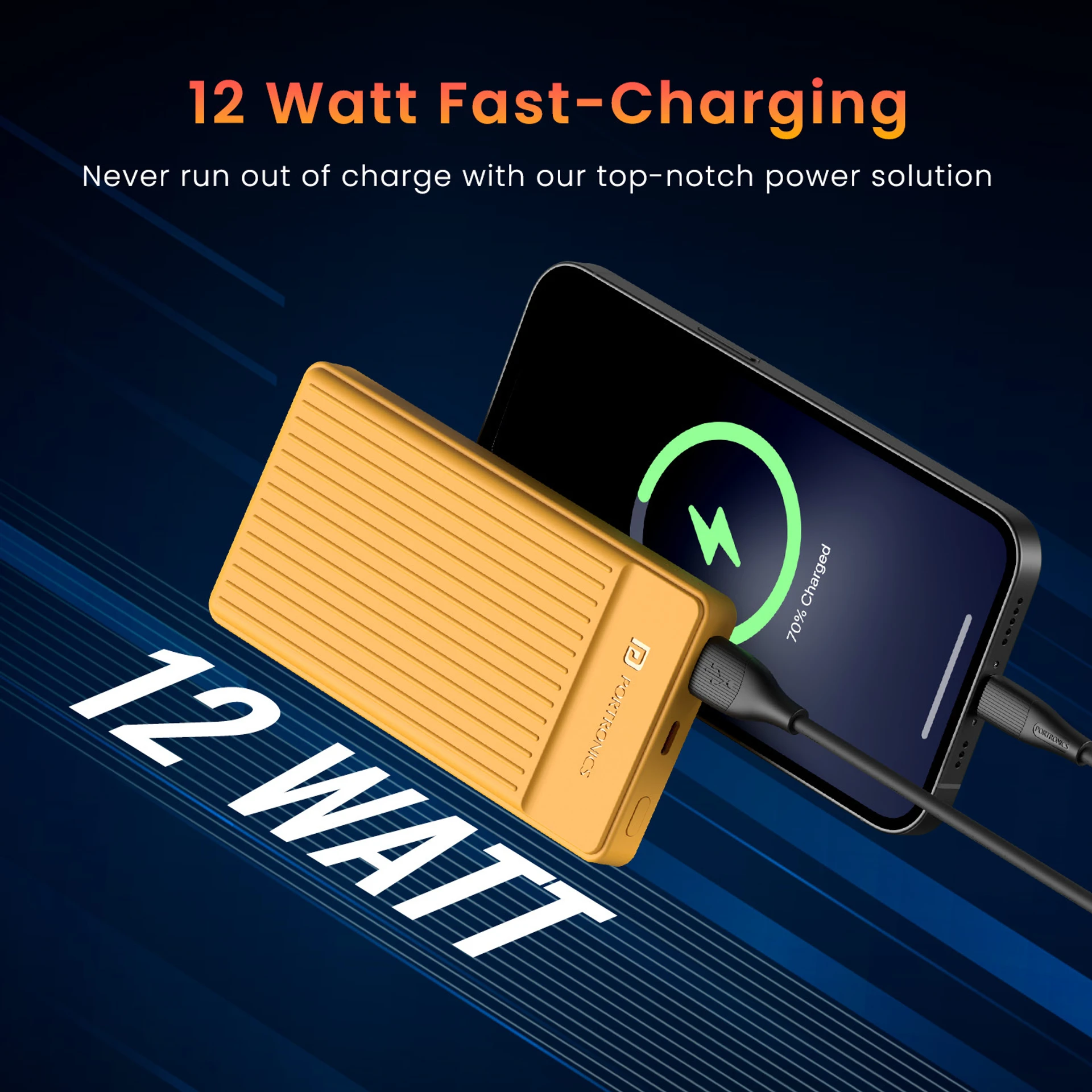 10000 mAh 12 W Slim Power Bank