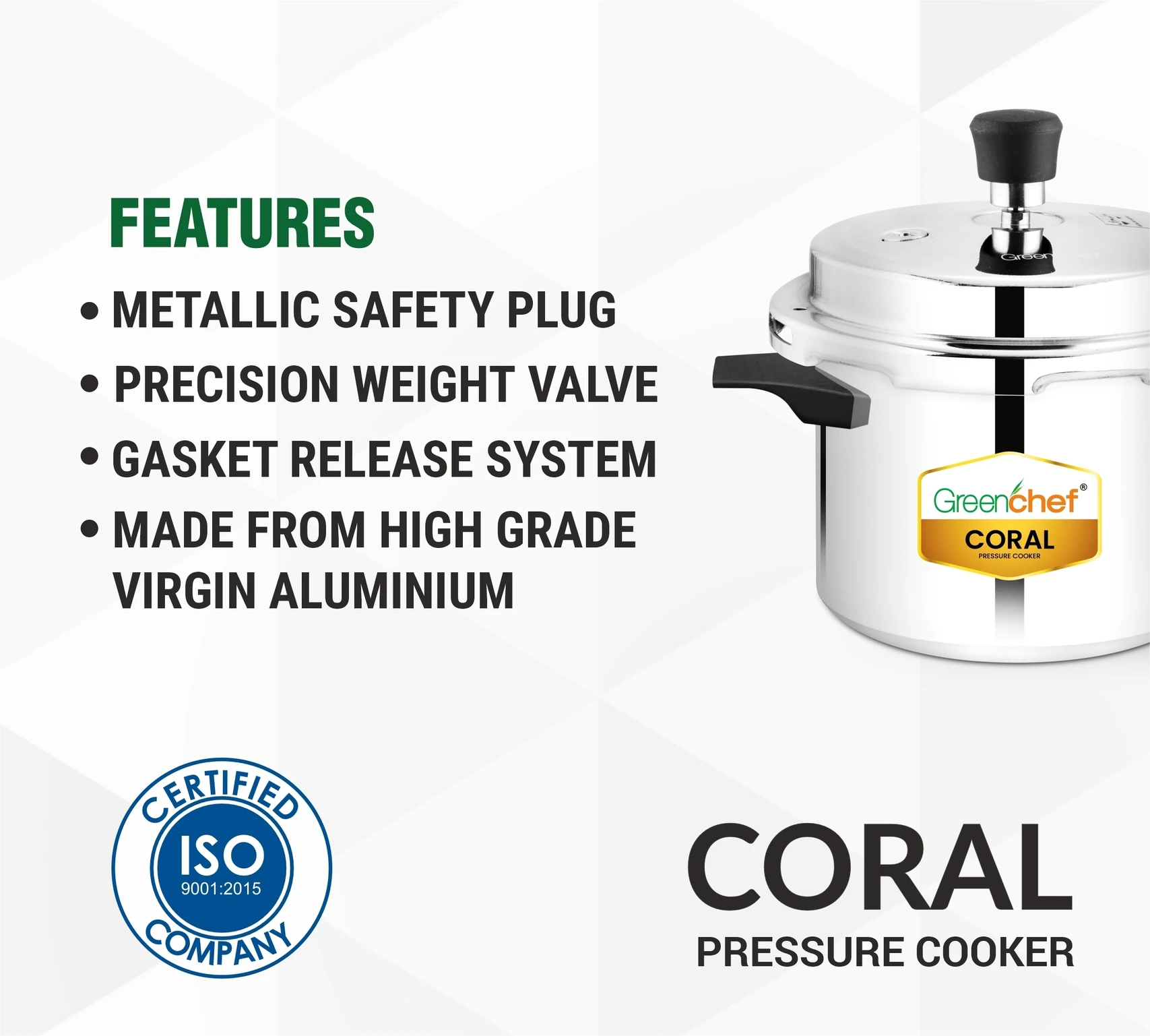 Greenchef Coral 5 L Outer Lid Pressure Cooker h6