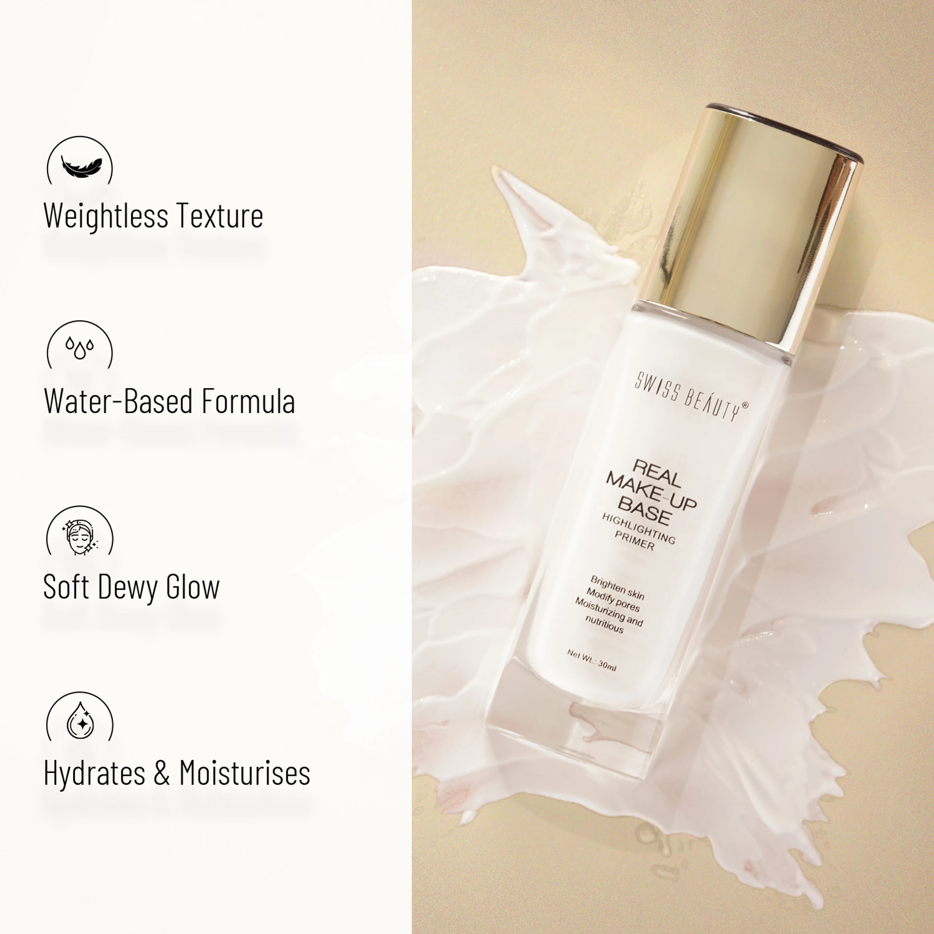 SWISS BEAUTY Real Makeup Base Highlighting Primer