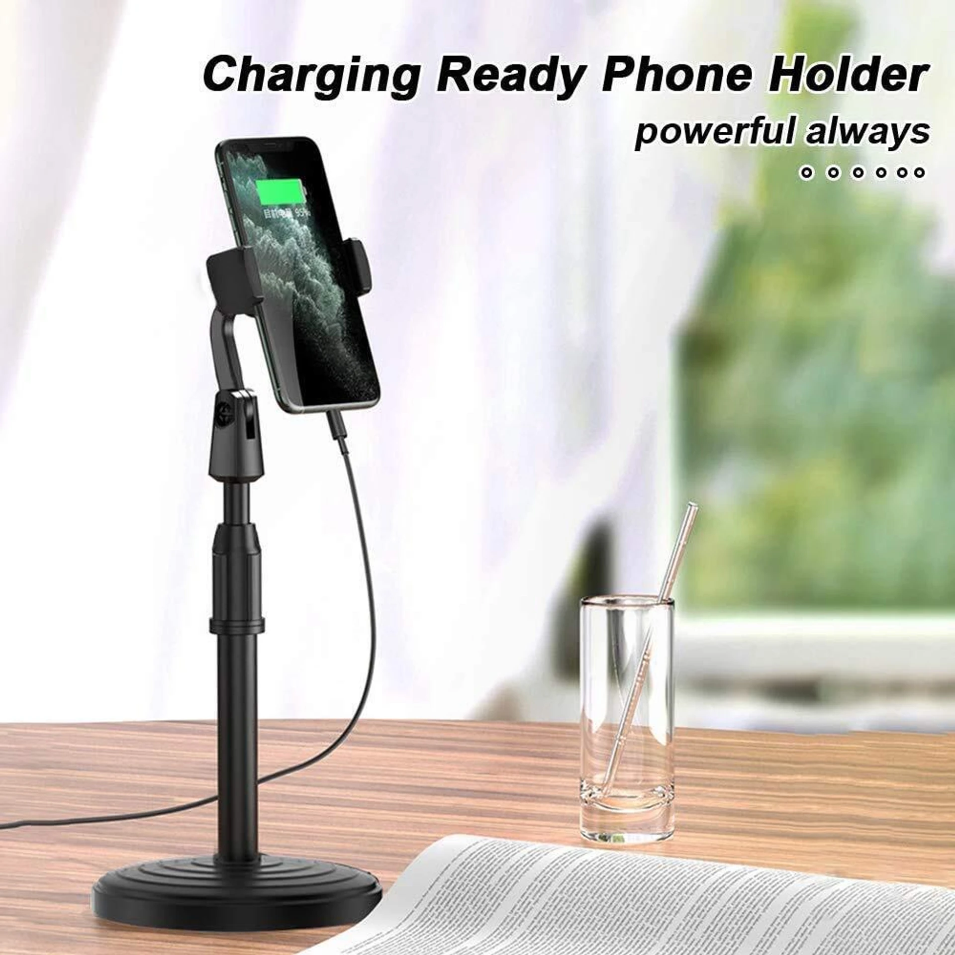 Tabletop_Stand Height Angle Adjustable Stand, Phone Holder for Desk Mobile Holder