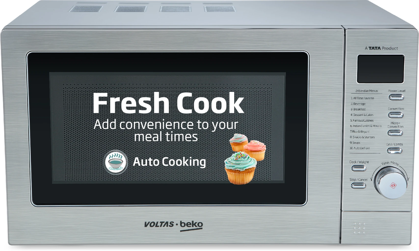Voltas Beko 20 L 245 Auto Cook Recipes Smart Convection Microwave e62