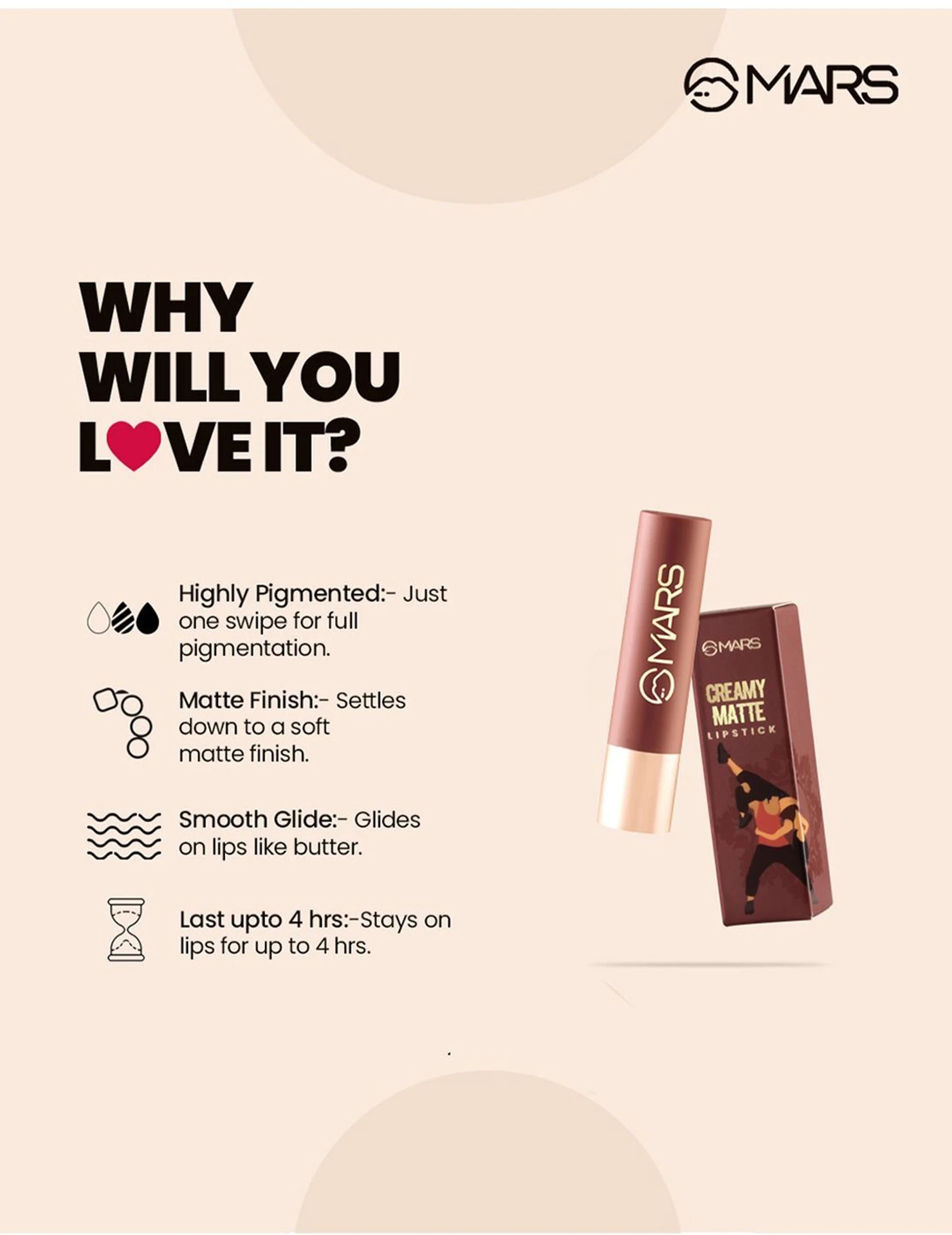 MARS Ultra Pigmented Creamy Matte Lipstick