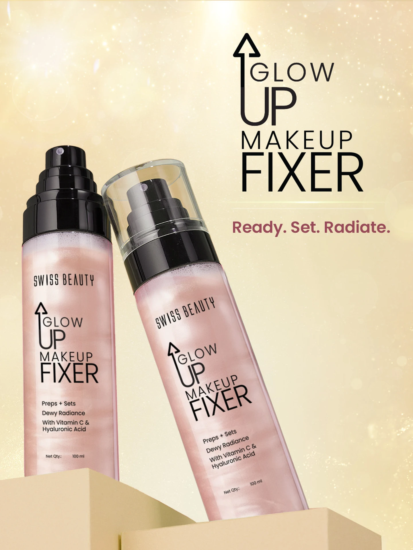 SWISS BEAUTY Glow Up Makeup Fixer Spray