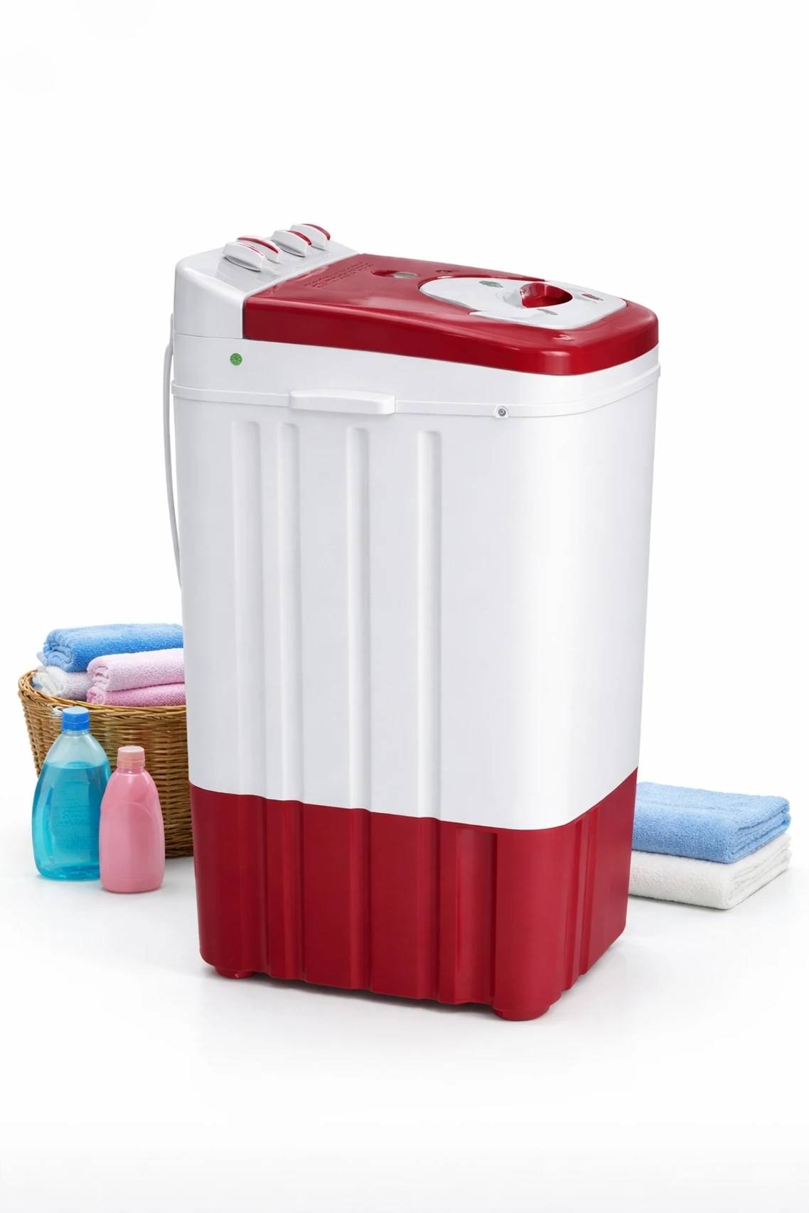 Akai 8 Kg Washer Only White Maroon e56