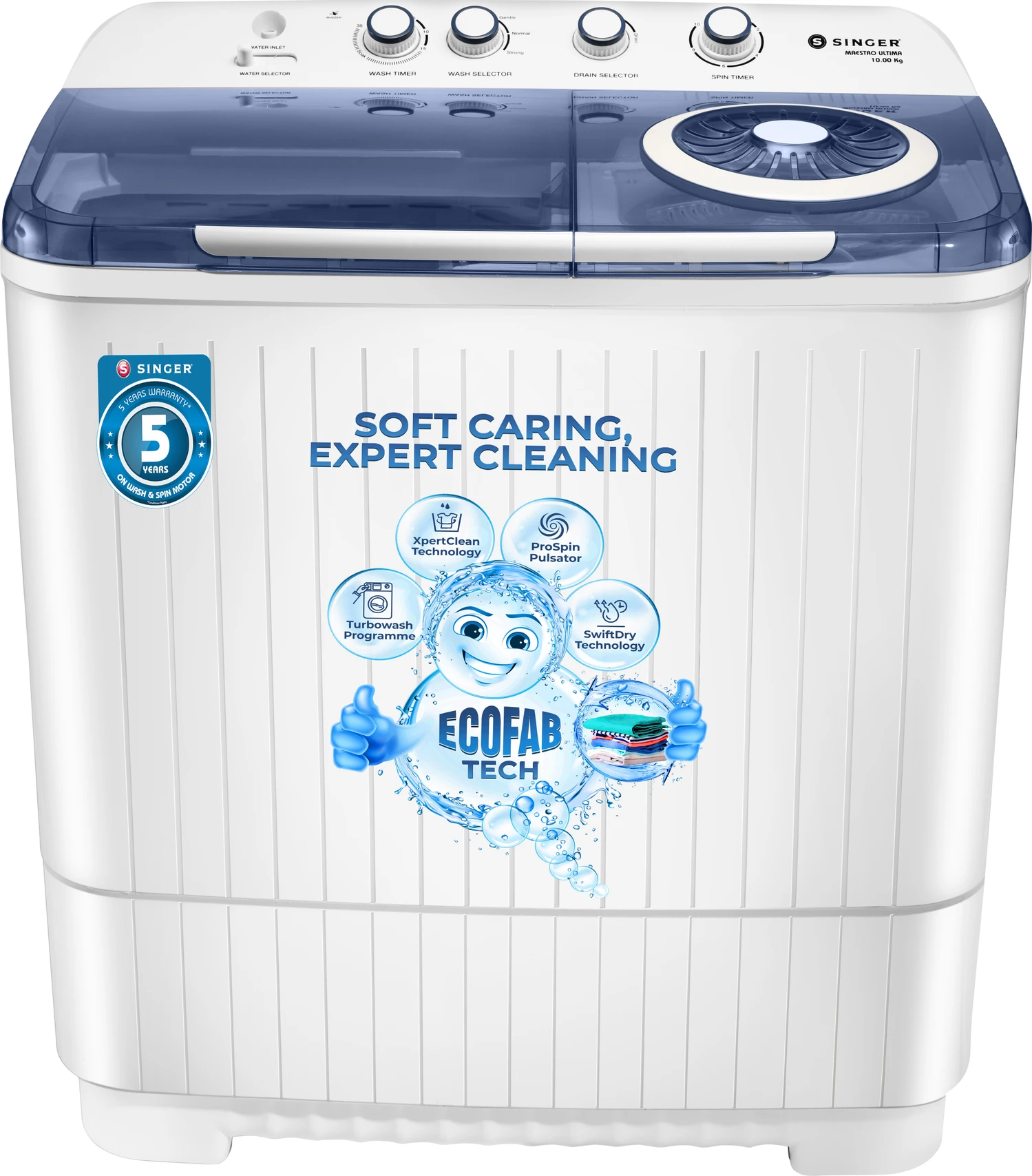 Singer 10 Kg Semi Automatic Top Load Washing Machine e54