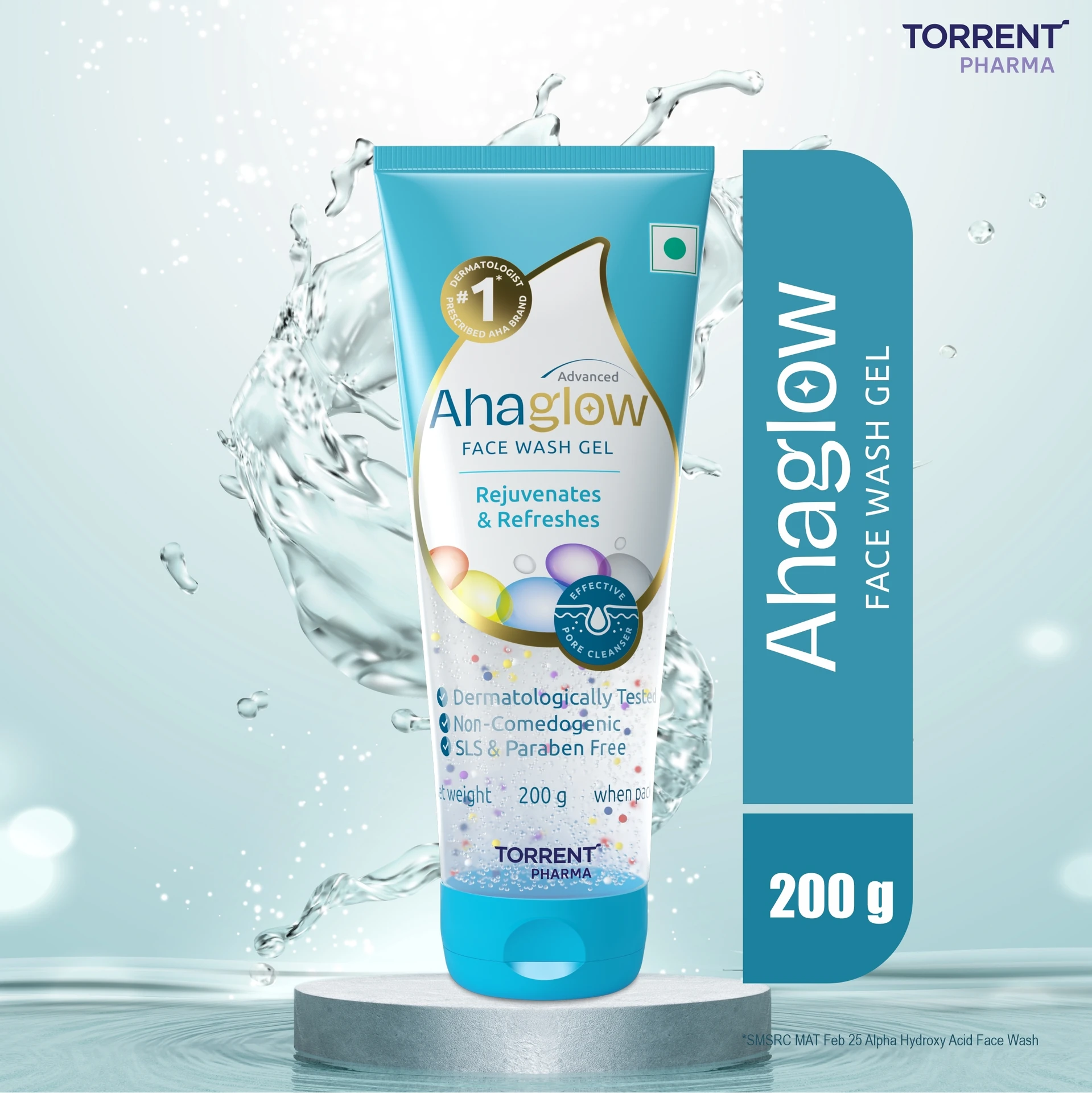 ahaglow Advanced  Gel 200g with 1% Glycolic Acid for Acne Clear Skin|