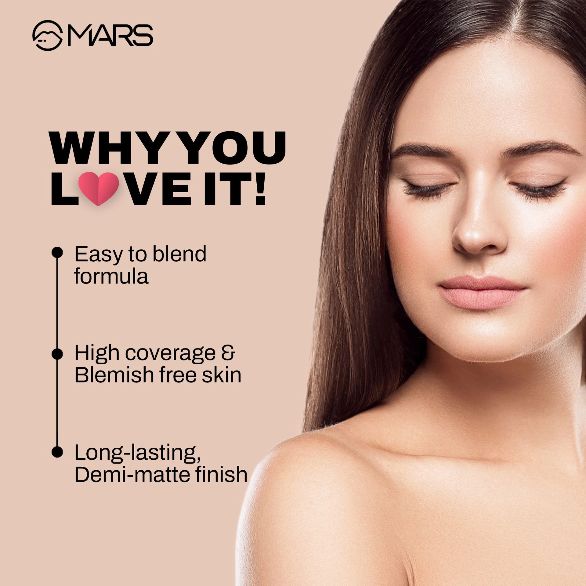 MARS SPF50 PA++++ High Coverage Foundation