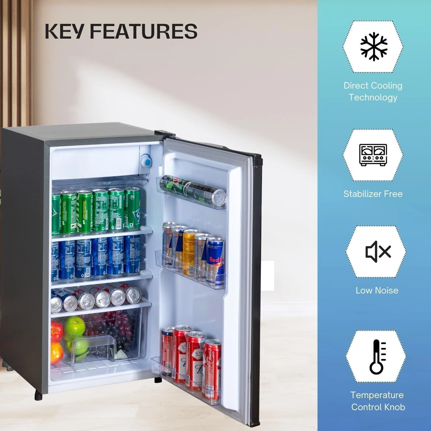 Rockwell 91 L Frost Free Single Door 1 Star Refrigerator e42