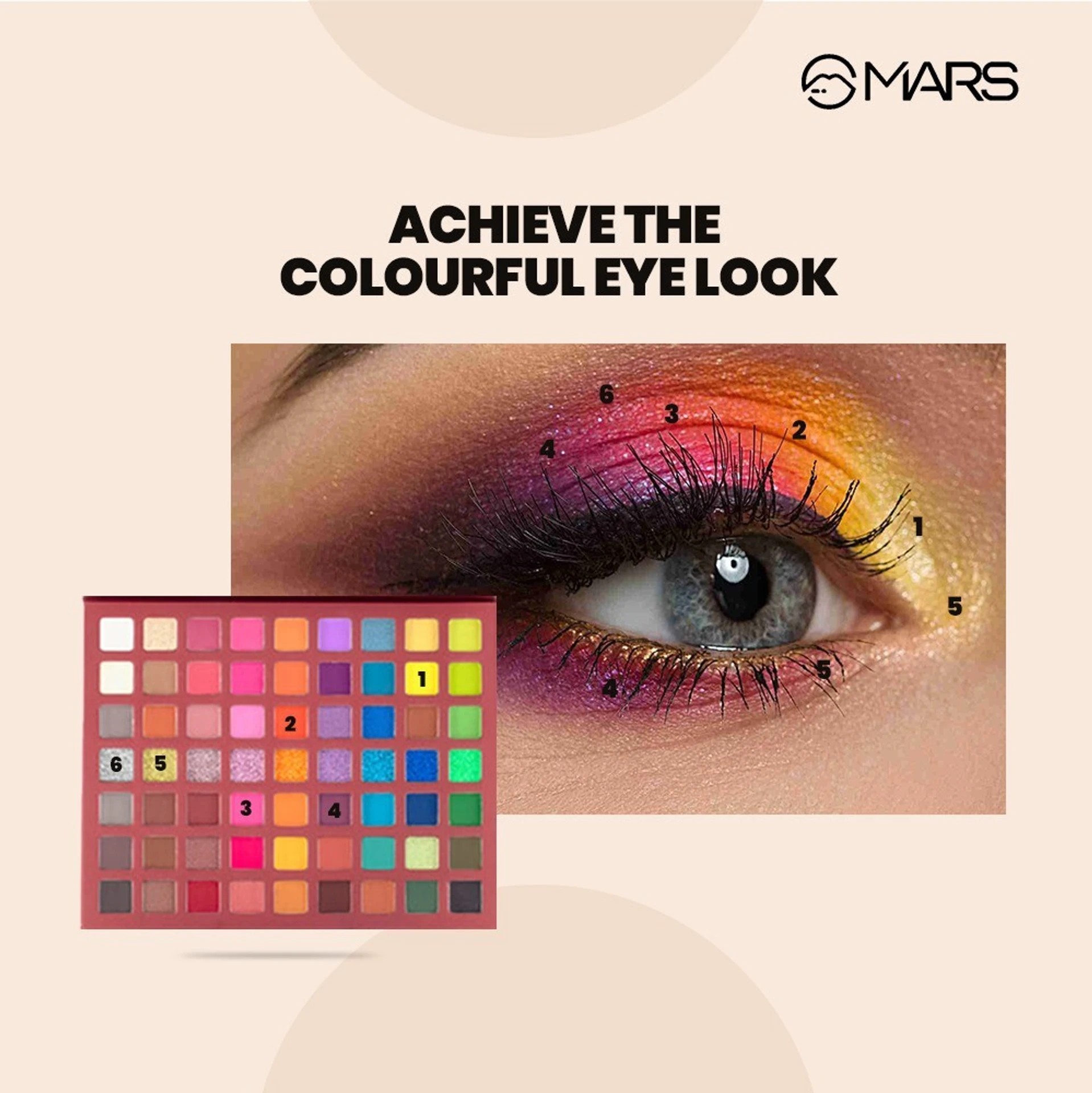 MARS 63 Shade Ultra Pigmented Eyeshadow Palette 63 g
