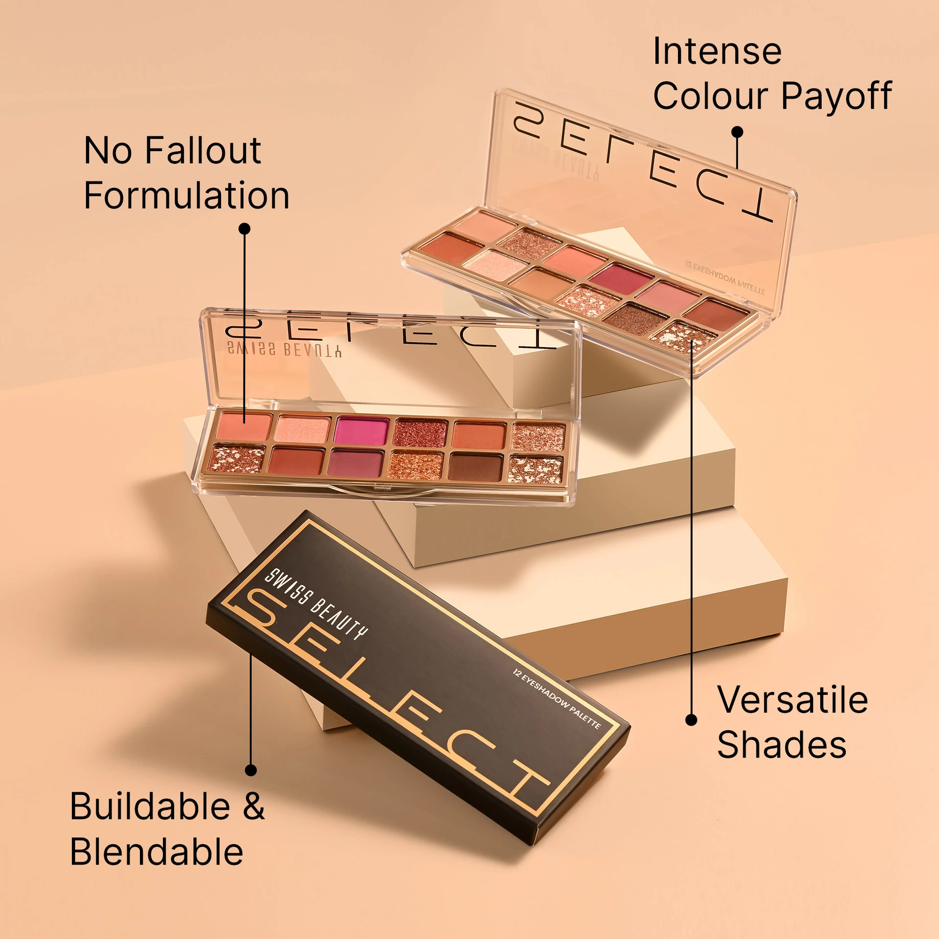 SWISS BEAUTY Select Eyeshadow Palette- Slow Days