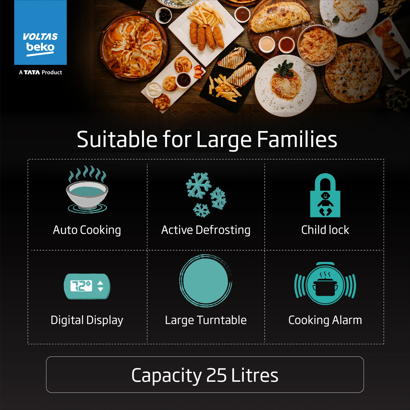 Voltas Beko 25 L Smart Convection Microwave e64
